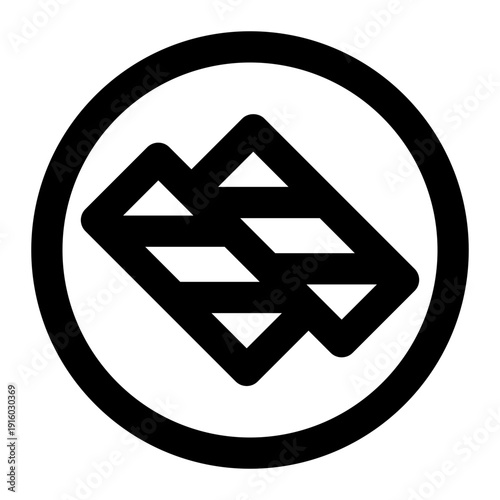 Icon representing Popiah (fresh spring roll) with a stylized rolled form.