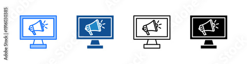 Digital Marketing Multiple Style Icon Set 