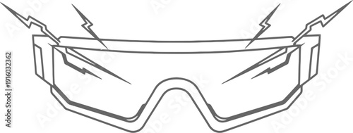 A pair of futuristic goggles with a sleek and modern design.