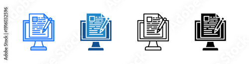 Content Creator Multiple Style Icon Set 