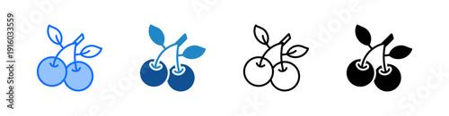 Cherry Multiple Style Icon Set 