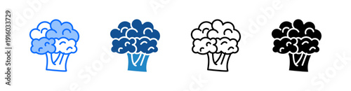 Broccoli Multiple Style Icon Set 