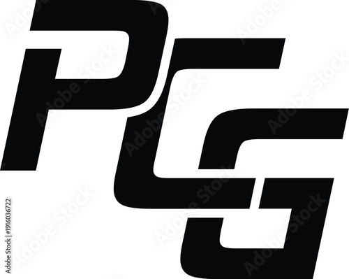Letter PCG minimalist logo