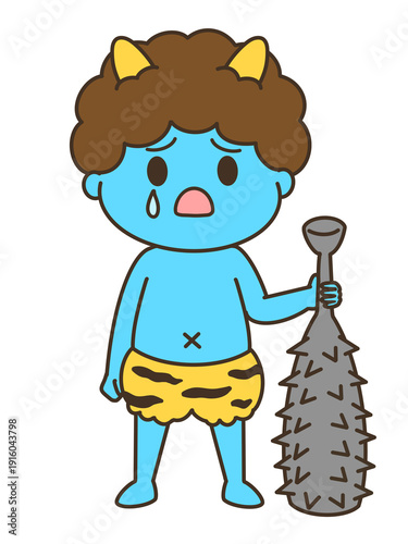 泣く青鬼のゆるかわイラスト