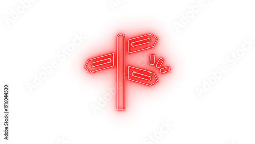 Εκτύπωση καμβά Direction signpost with multiple arrows indicating different ways forward on a b