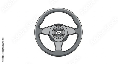 Luxury Car Steering Wheel Interior.