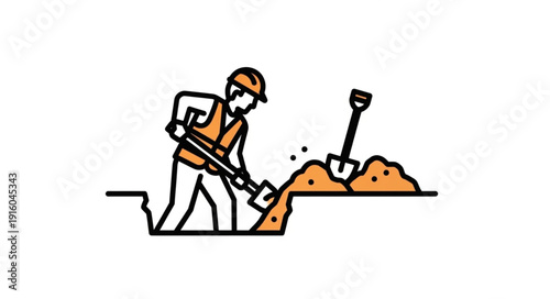 Man Digging with Jackhammer.