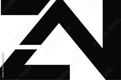 Letter ZN minimalist logo