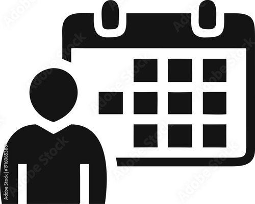 User organizing appointments and managing a professional calendar for effective time planning