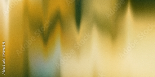 Abstract grainy gradient background with organic wavy shapes in earthy green and gold colors.