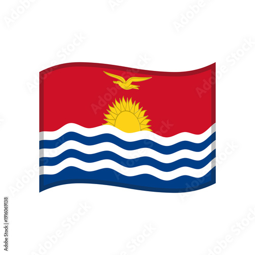 Free Download Waving Kiribati National Flag Realistic Illustration - GFXLoad