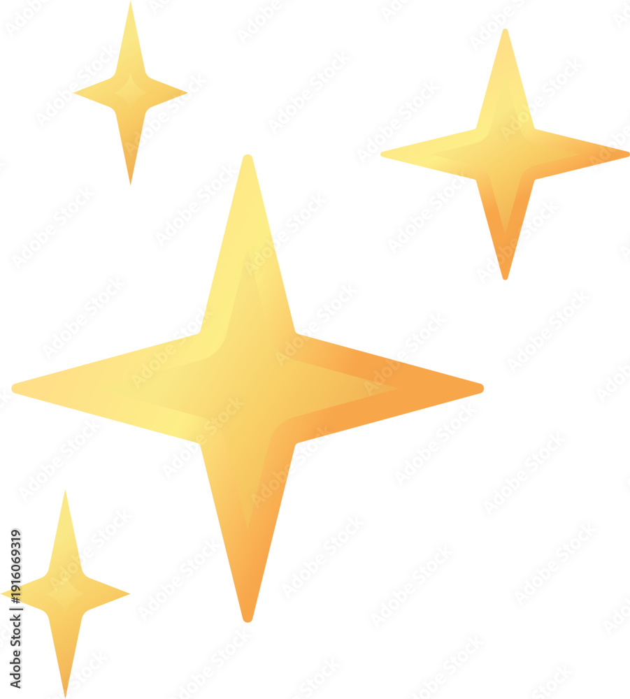 Obraz premium classic four point star glow icon