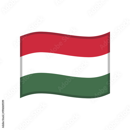Free Download Waving Hungary National Flag Realistic Illustration - GFXLoad