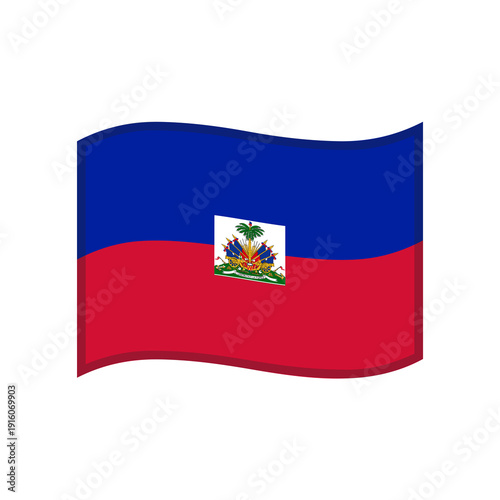 Free Download Waving Haiti National Flag Realistic Illustration - GFXLoad