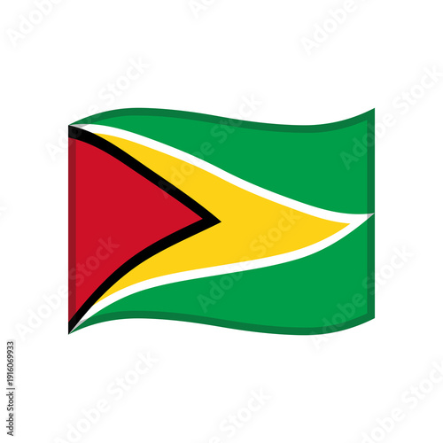 Free Download Waving Guyana National Flag Realistic Illustration - GFXLoad