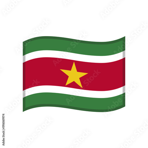Free Download Waving Suriname National Flag Realistic Illustration - GFXLoad