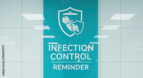 Hospital Sign Emphasizing Infection Control and Safety Measures for Newborns and Infants Protection