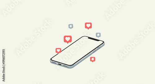 Social Media Notifications on Mobile Phone