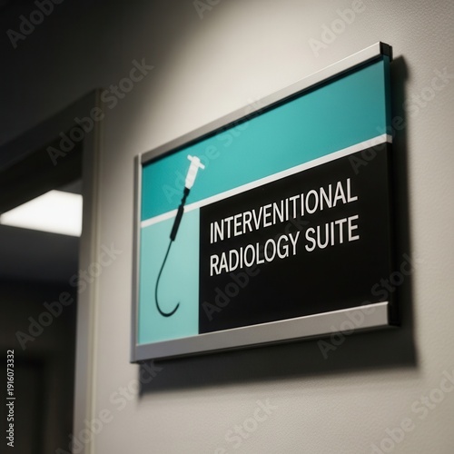 Interventional Radiology Suite Signage: Modern Hospital Directional Display for Healthcare