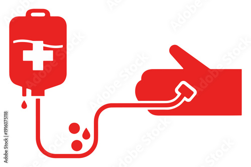 Blood Infuse, simple shapes vector