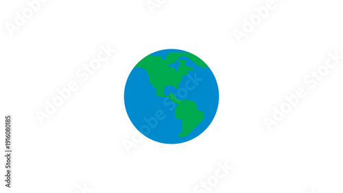 Earth globe vector flat icon. Globe Showing Americas. Isolated earth globe emoji illustration.