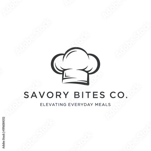 Chef Hat Logo for Savory Bites Company.