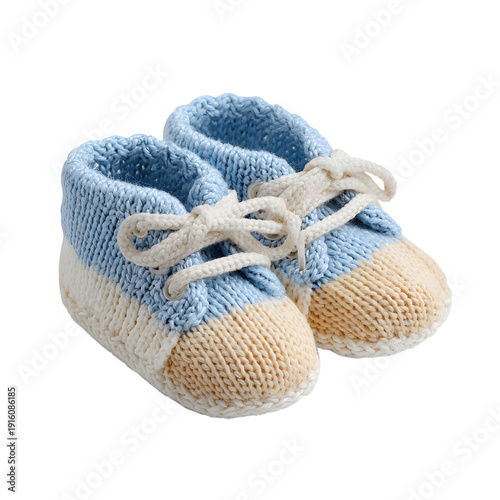 Handcrafted Knitted Baby Shoes in Soft Blue for Cozy Comfort