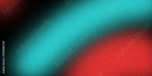 Abstract Soft Grain Noise Texture background, Teal And Red grainy banner, noise texture green yellow black color gradient header cover poster backdrop design, copy space