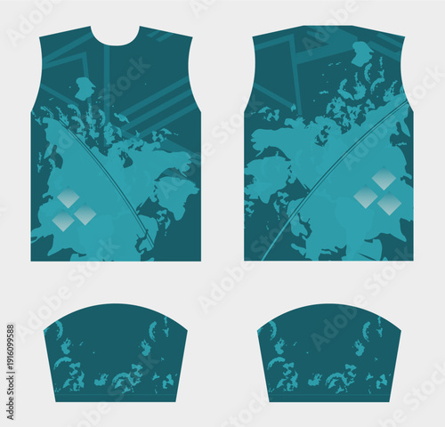 Modern abstract sublimation sports Jersey template – editable football, cricket, basketball & esports team
uniform design.