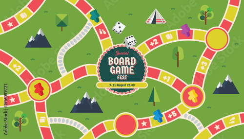 Board game festival poster banner