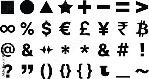 Stylized Number 4 Vector Illustration