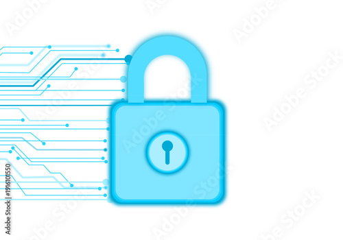 cyber security and digital circuit lines technology abstract background