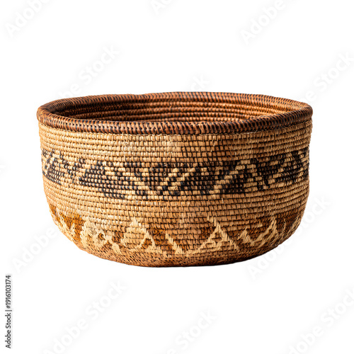 Professional Handwoven Basket with Intricate Designs for Displaying