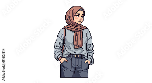 Young Woman Wearing Hijab.