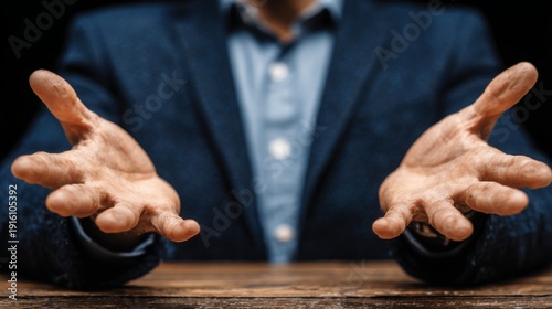 In corporate negotiations, a negotiator uses hand gestures to highlight a point, affecting the discussion via gestural communication