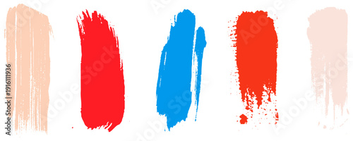 Artistic Paint Stroke Texture Pack. Creative Color Ink Stroke Set