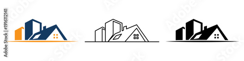 Real estate house property home business logo icon vector illustration