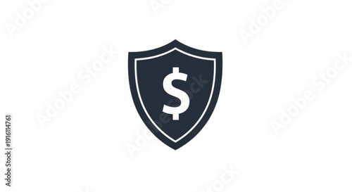A financial protection shield icon with a dollar sign, representing secure money and investment