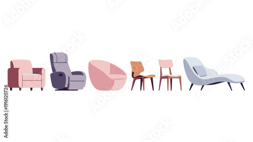 Modern chair collection: diverse styles of contemporary seating designs
