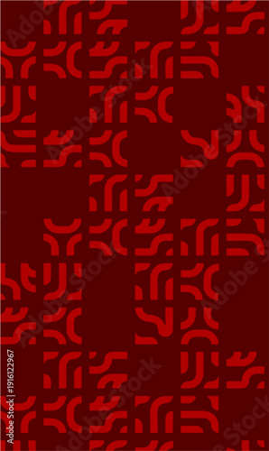 ABSTRACT GEOMETRIC LABYRINTH PATTERNS CONSISTING OF A COLLECTION OF CURVED AND BROKEN LINES ARRANGED RANDOMLY BUT REGULARLY WITHIN INVISIBLE SQUARE MODULES