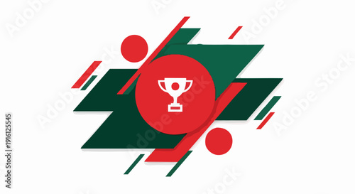 Abstract Trophy Icon Representing Achievement and Victory.