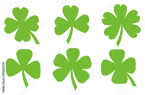 Clover leaf illustration in flat style. Clover leaf vector design symbolizes trust, hope, love, and good luck.