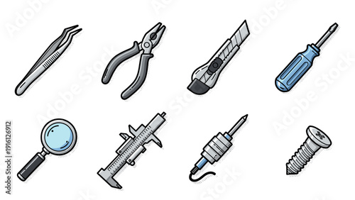 Hand tools collection: detailed set of essential tools for diy and repair