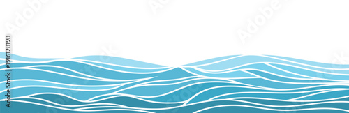 background illustration of wavy blue sea surface