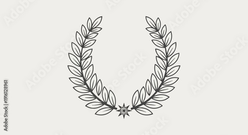Elegant Laurel Wreath Symbol of Victory and Achievement.