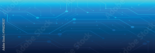 abstract technology circuit board blue gradient background