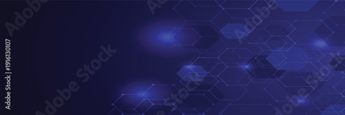 abstract geometric hexagon technology background