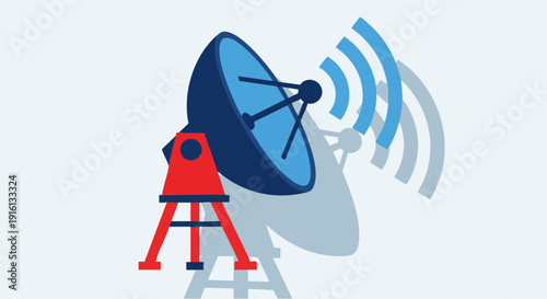 Satellite Dish Broadcasting Signals Technology Communication.