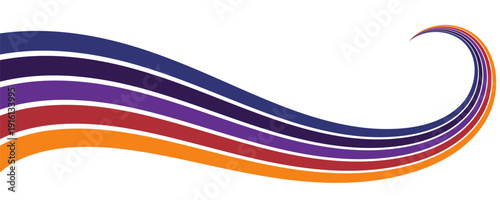 Retrofuturism poster design in trendy retro line style. Modern art poster retro vintage style 70s stripes background template lines shapes vector design.