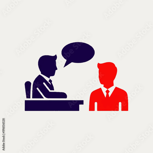 Businessman Discussing with Colleague or Client.